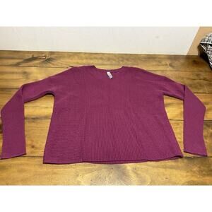 Athleta Turin Wool Cashmere Sweater Womens Small Maroon
